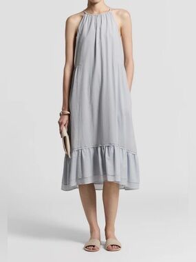 Peserico Pure cotton voile midi dress in size 2